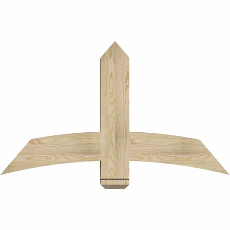 Ekena Millwork Bellingham Rough Sawn Timber Gable Bracket, Douglas Fir, 48"W x 28"H x 6"D x 6"F, 14/12 Pitch GBW048X28X0606BEL00RDF